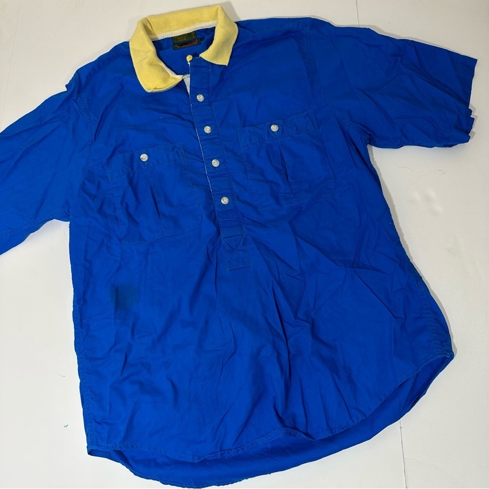Vtg 90s Boston Traders Polo Shirt Color Block